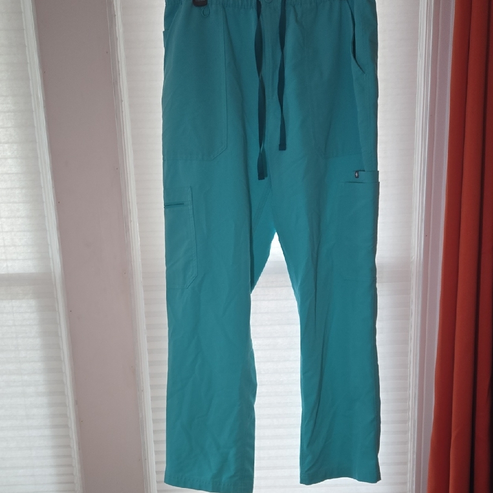 Men's Figs Blue Cargo Pants Relaxed Fit